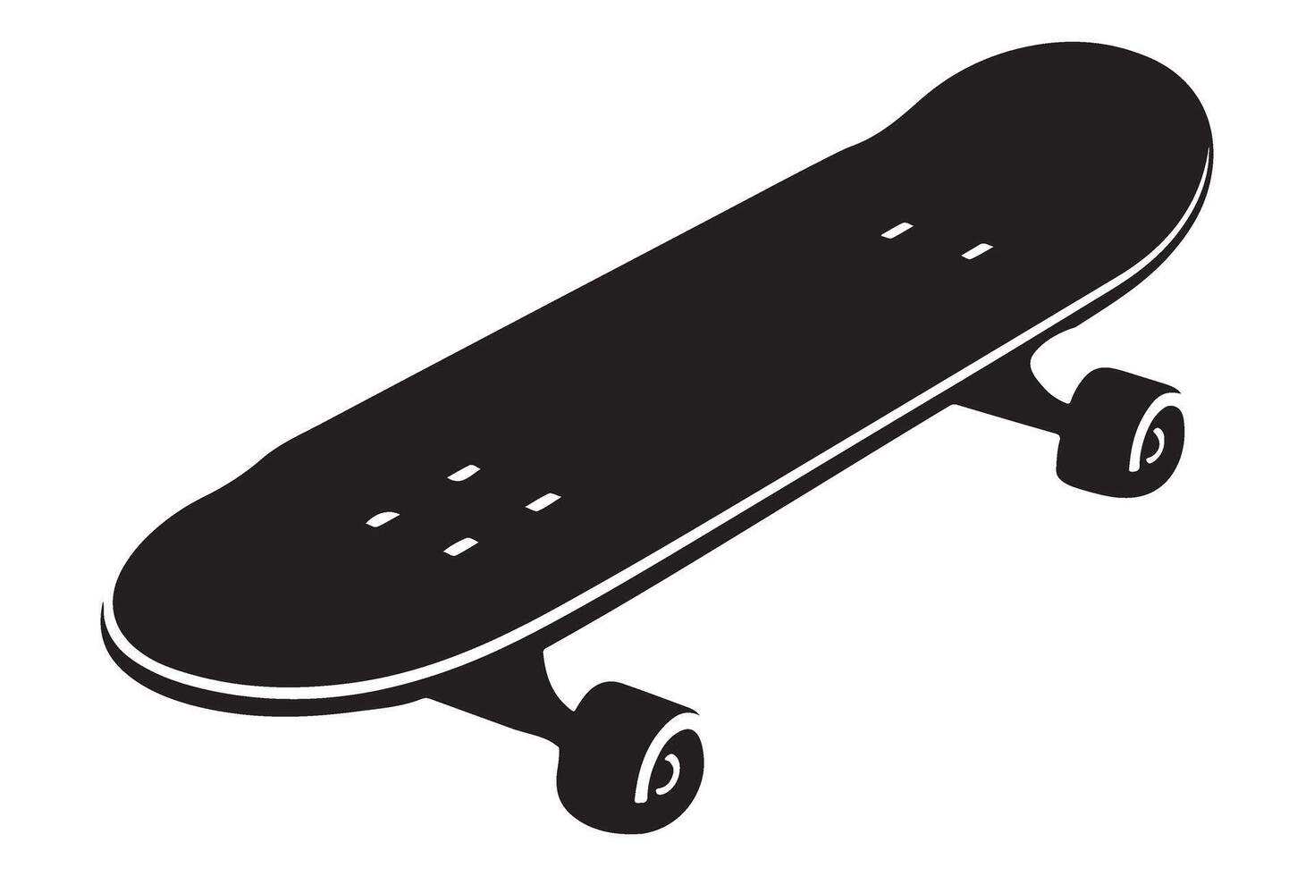 Skateboard Silhouette Art A Classic Skateboarding Icon Design vector