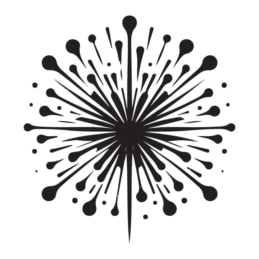 Starburst Explosion Silhouette Illustration Firework Design Graphics vector