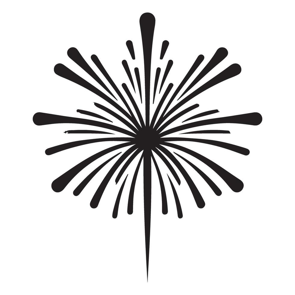 Stylish Black Firework Illustration Design for Celebrations and Festivals vector