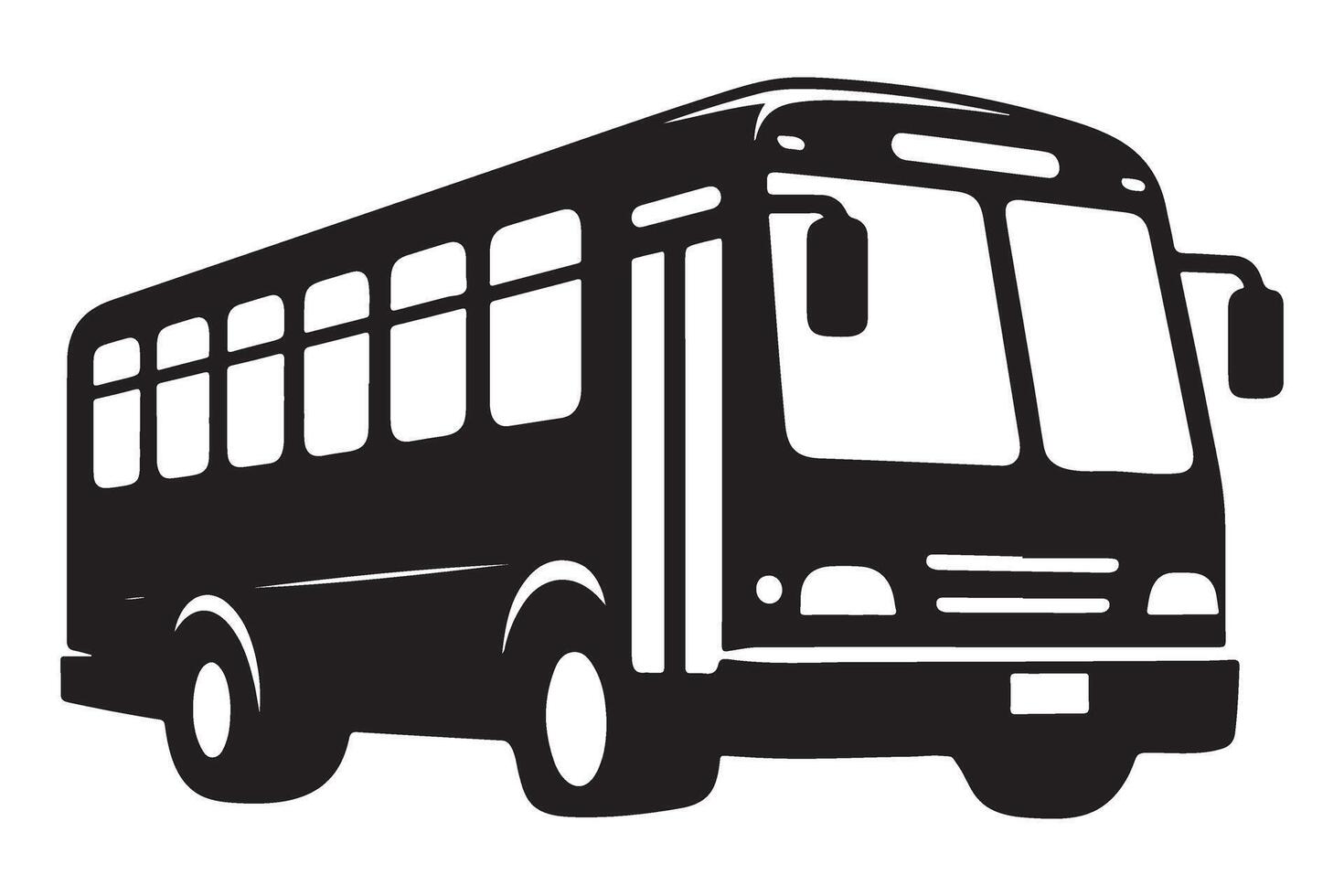 Modern Bus Silhouette Graphic Transportation Public Vehicle Design vector