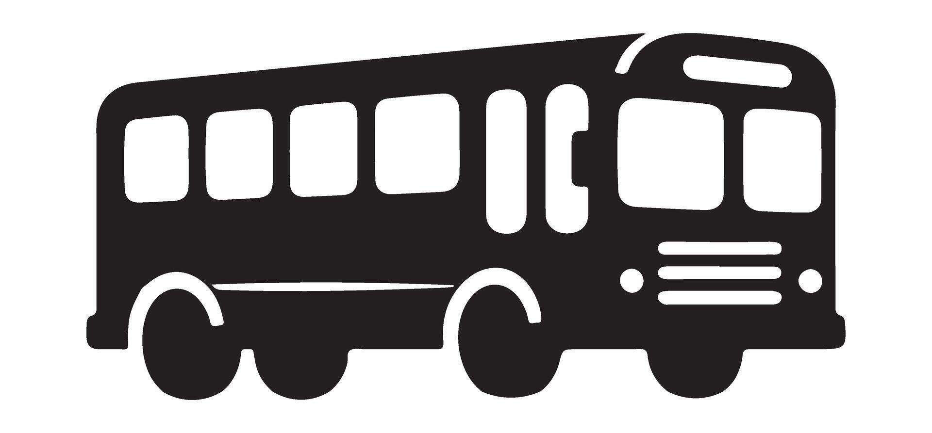 School Bus Silhouette Ideal Design for Education Related Works vector