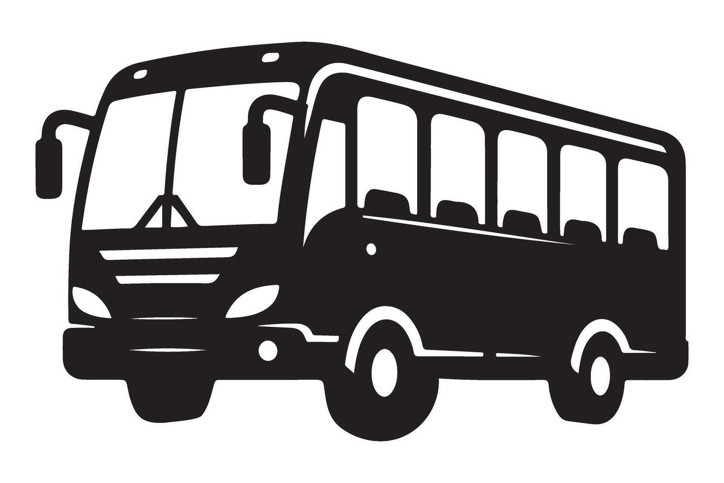 Black Bus Graphic Transportation Icon For Design Projects vector