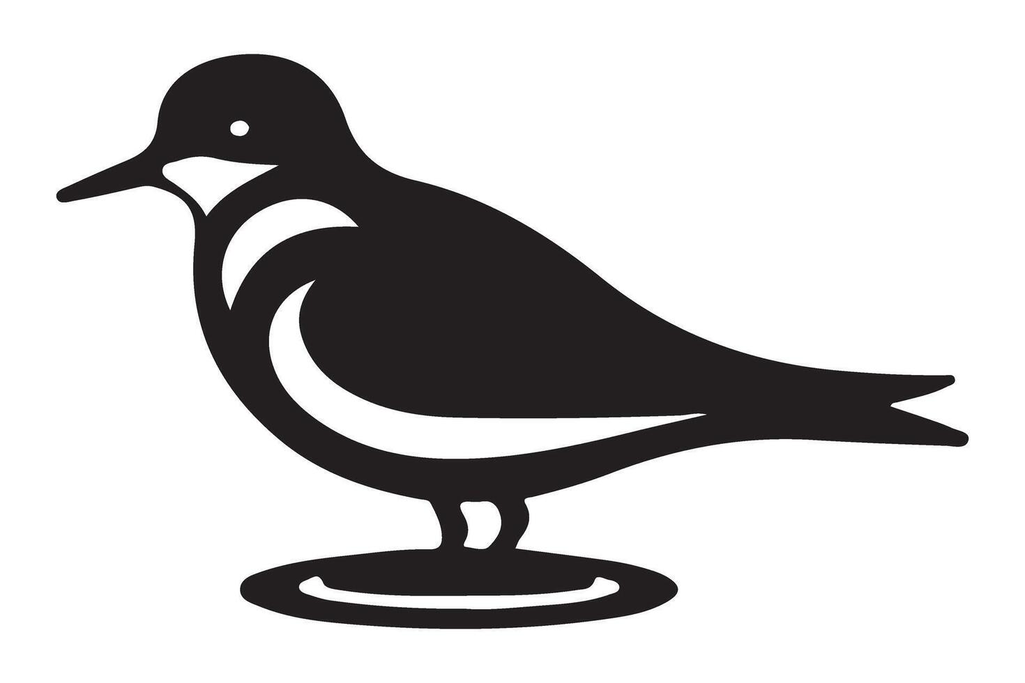 Minimalist bird silhouette illustration for nature and wildlife themes vector