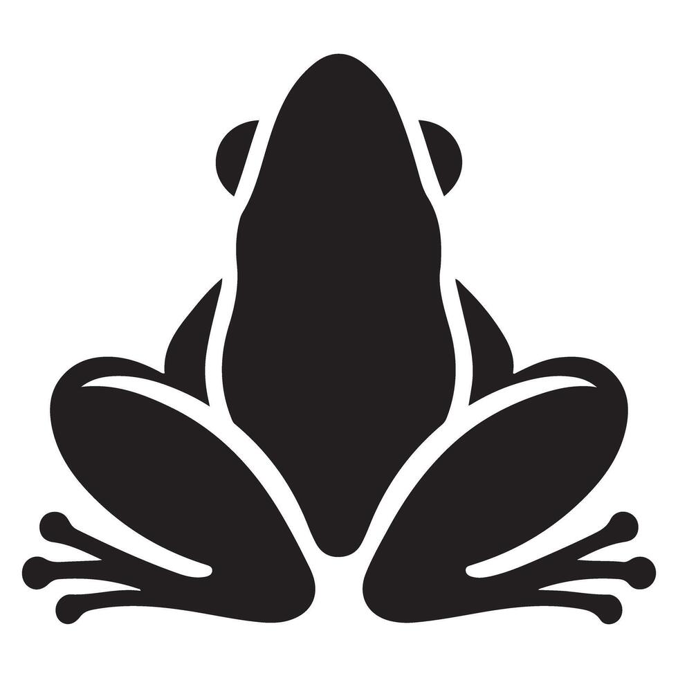 Simple Frog Silhouette Graphic Design for Creative Use vector