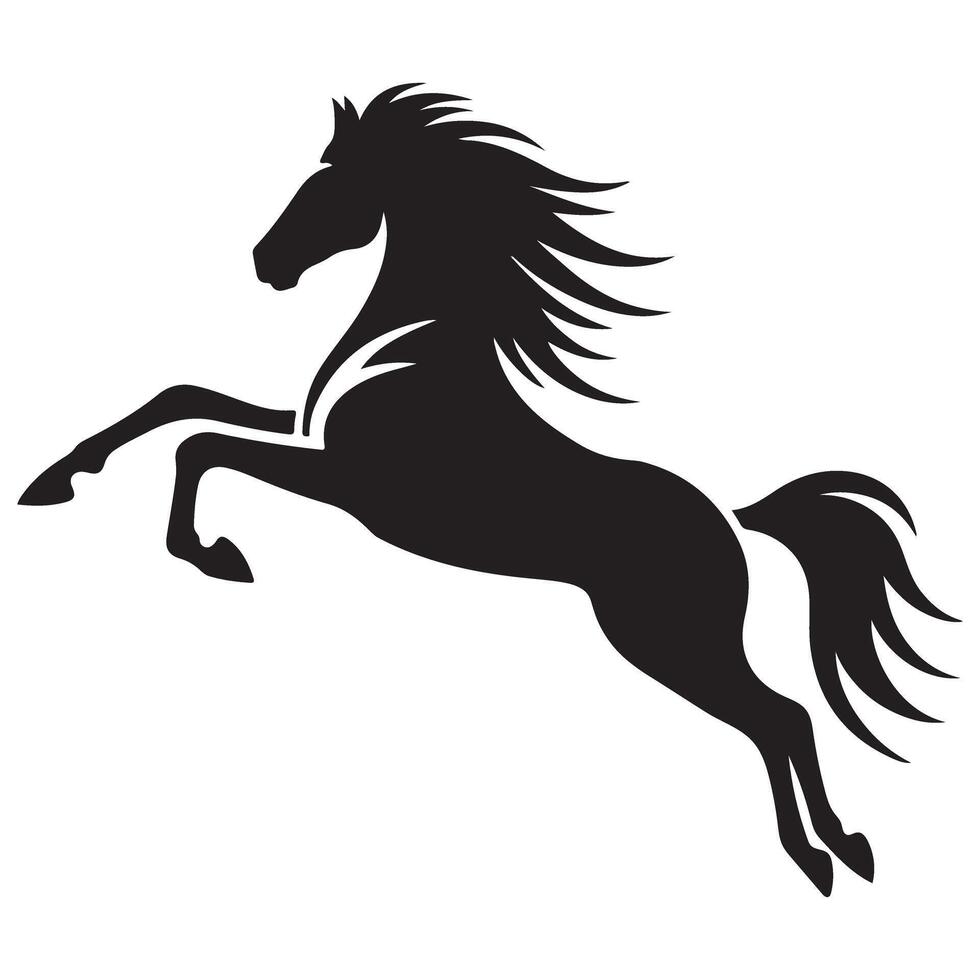 Galloping Horse Silhouette Illustration Powerful Design for Dynamic Projects vector