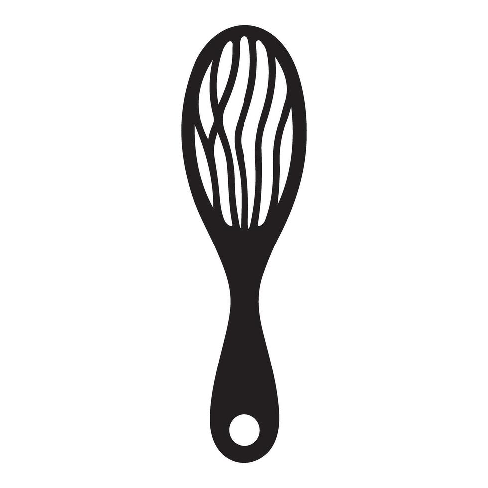 Unique Hair Brush Silhouette Illustration for Styling and Grooming vector