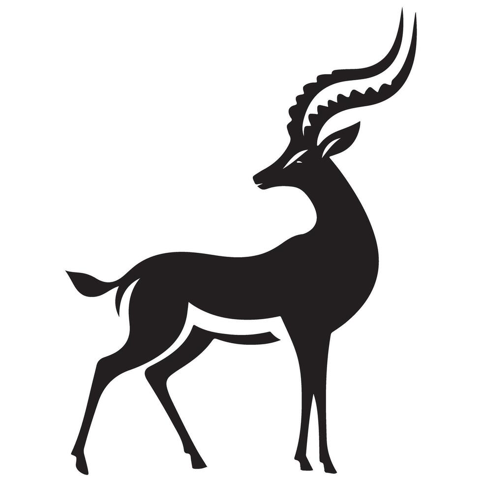 Elegant Antelope Silhouette Design for Branding and Creative Projects vector