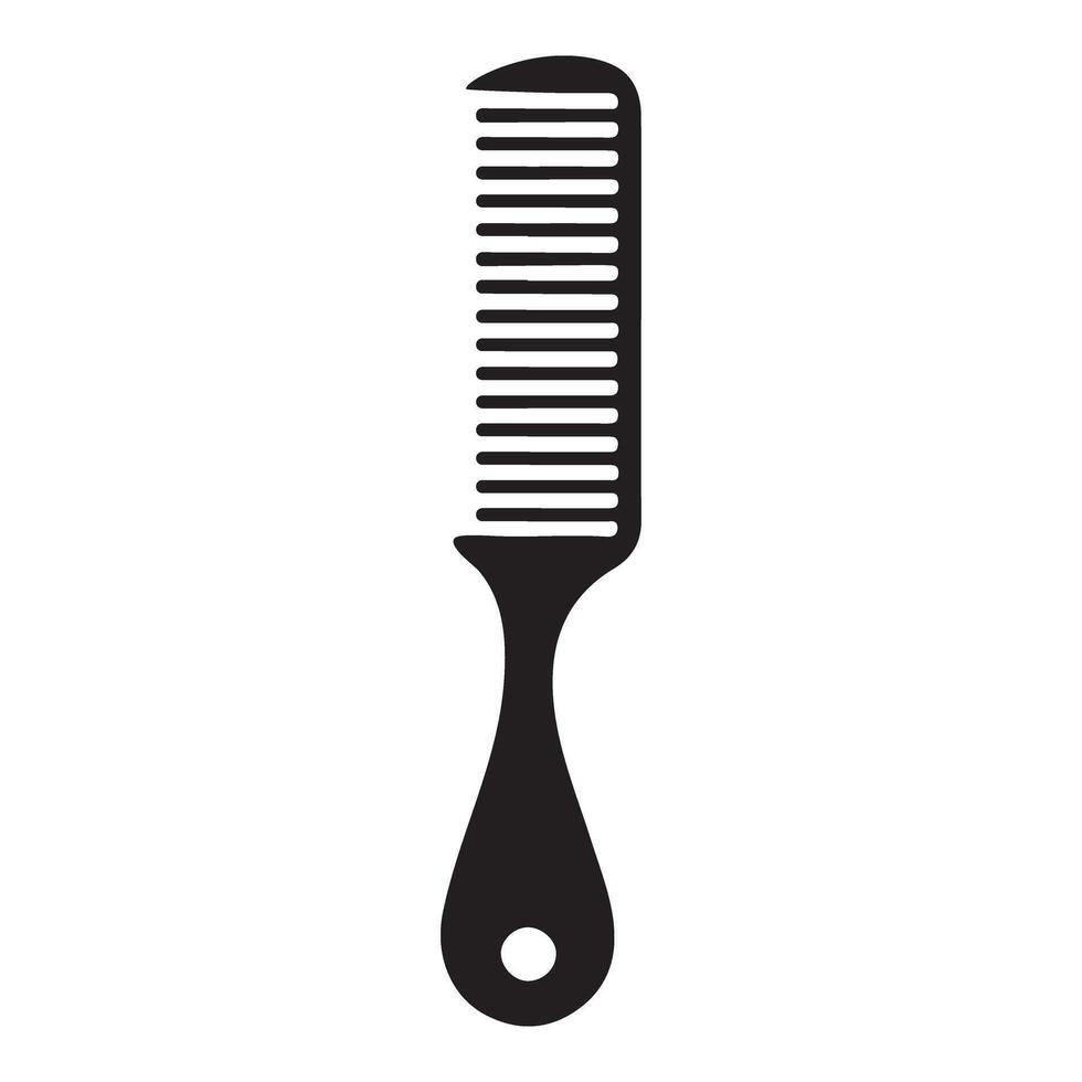 Hair Comb Silhouette Illustration for Stylists and Grooming vector