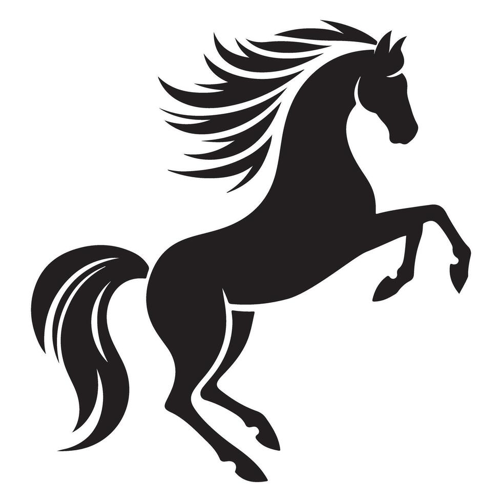 Dynamic Horse Silhouette Art Expressing Speed and Grace vector