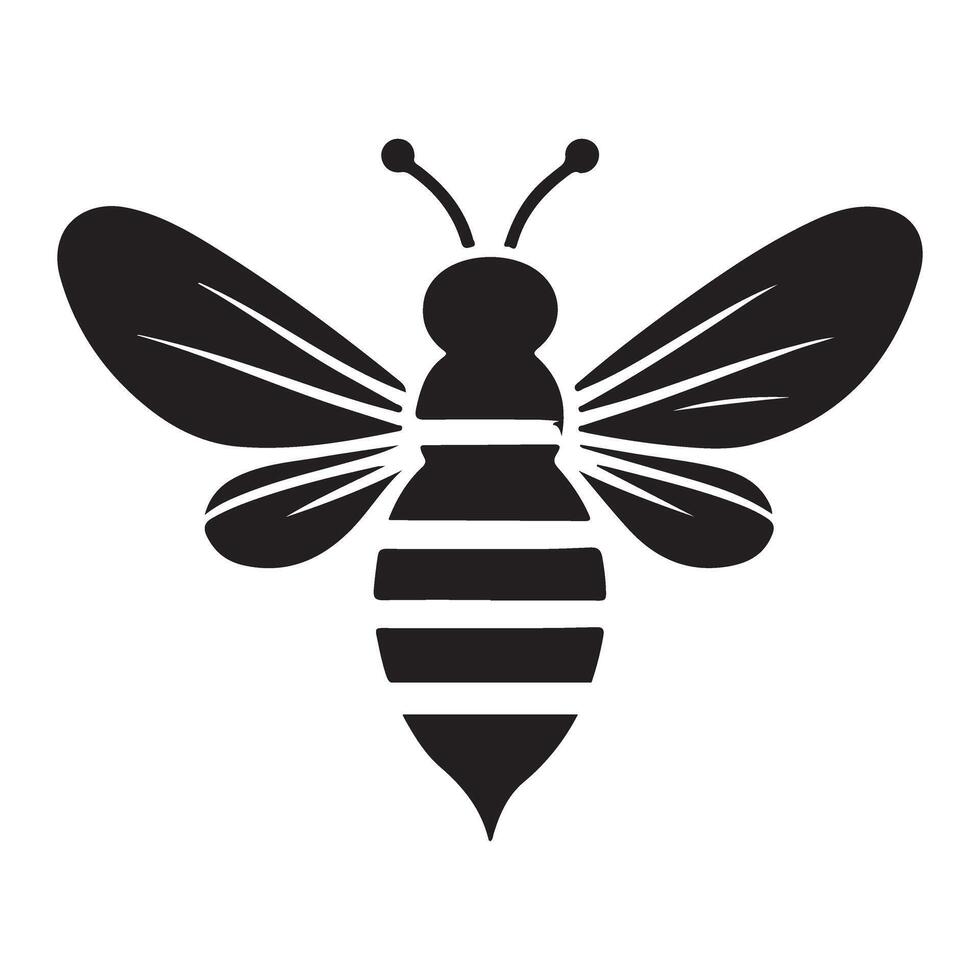 Honey Bee Silhouette Art for Beekeeping Enthusiasts vector