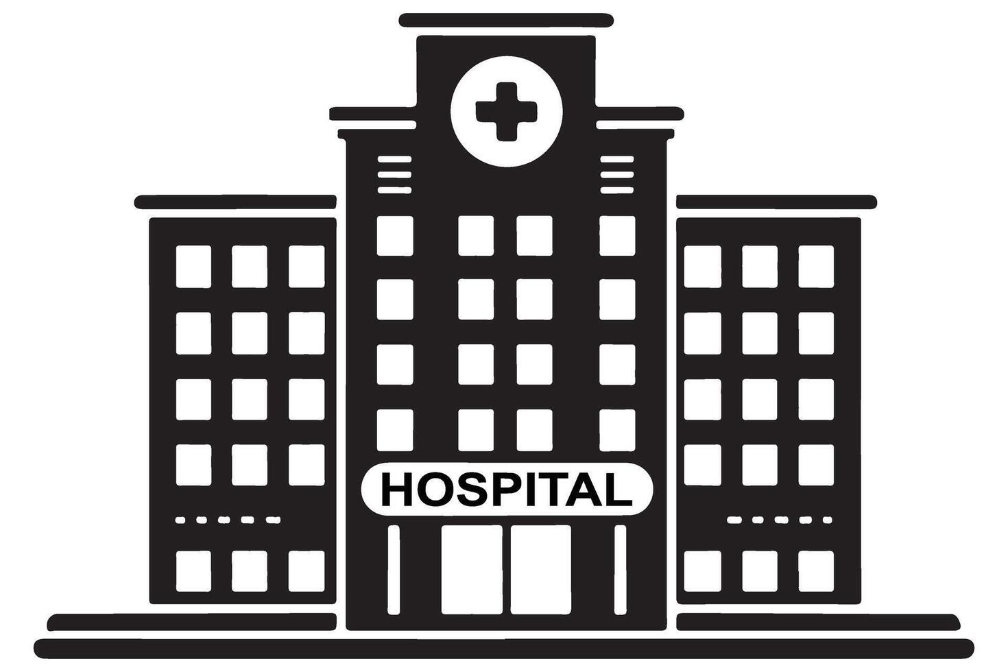 Hospital building illustration emergency healthcare services design vector
