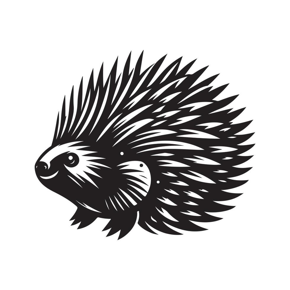 Stunning Black Porcupinefish Art vector