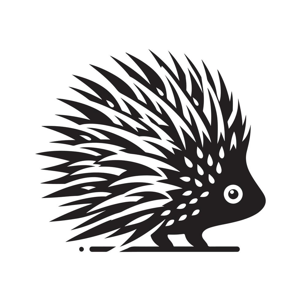 Premium Black Porcupinefish Silhouette vector