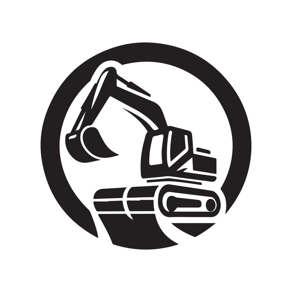 Excavator Graphic for Digital Use vector