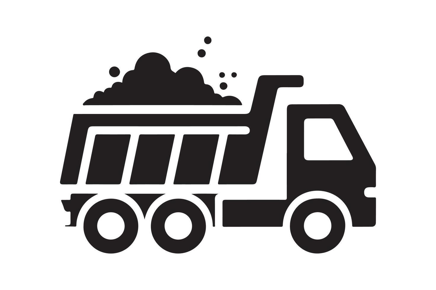 Dump Truck Black Design for Web Use vector