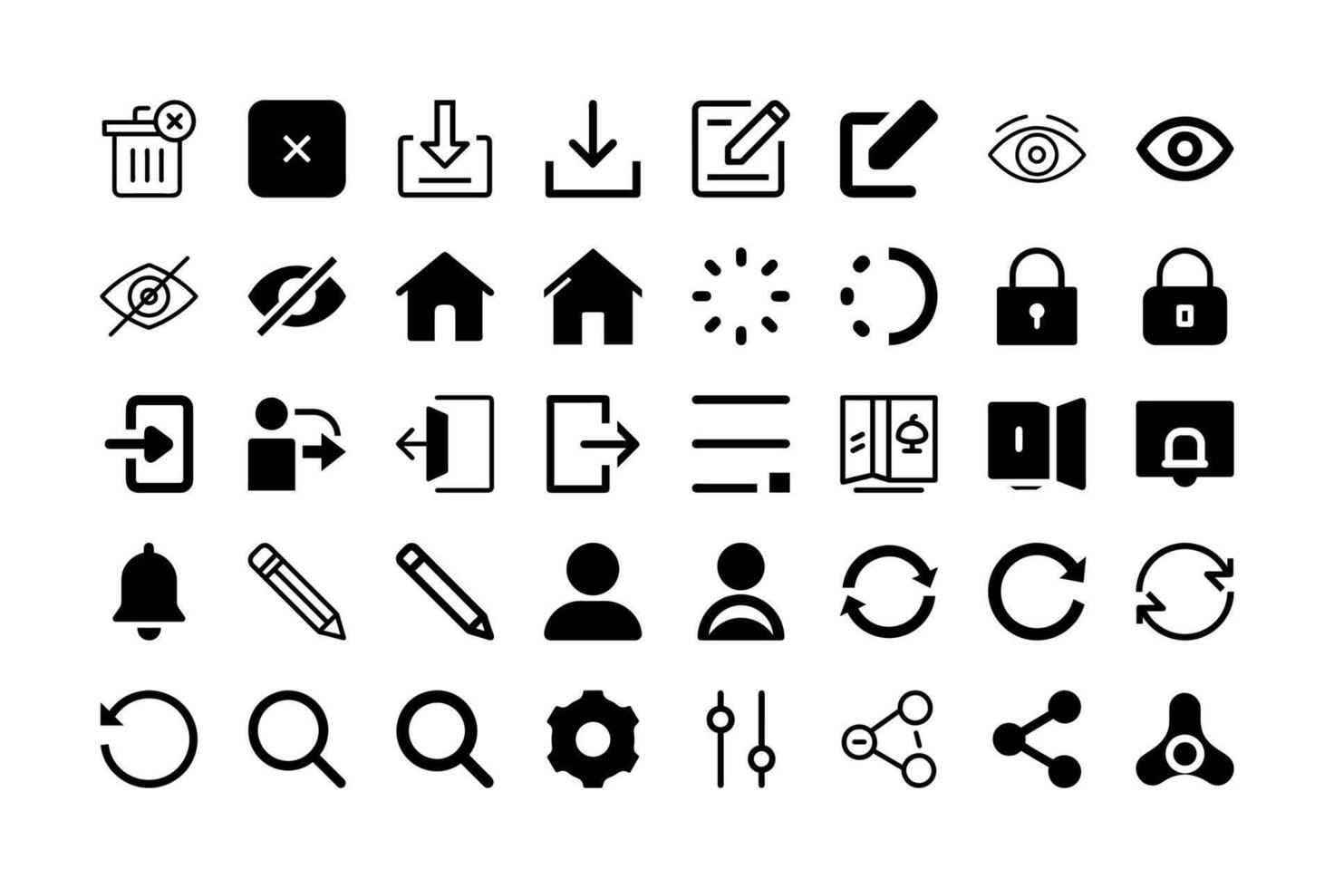User Interface and UX Icon for Designers vector