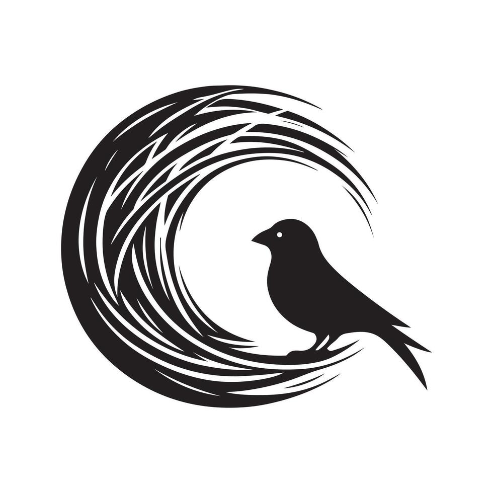 Best Quality Weaver Bird Silhouette vector