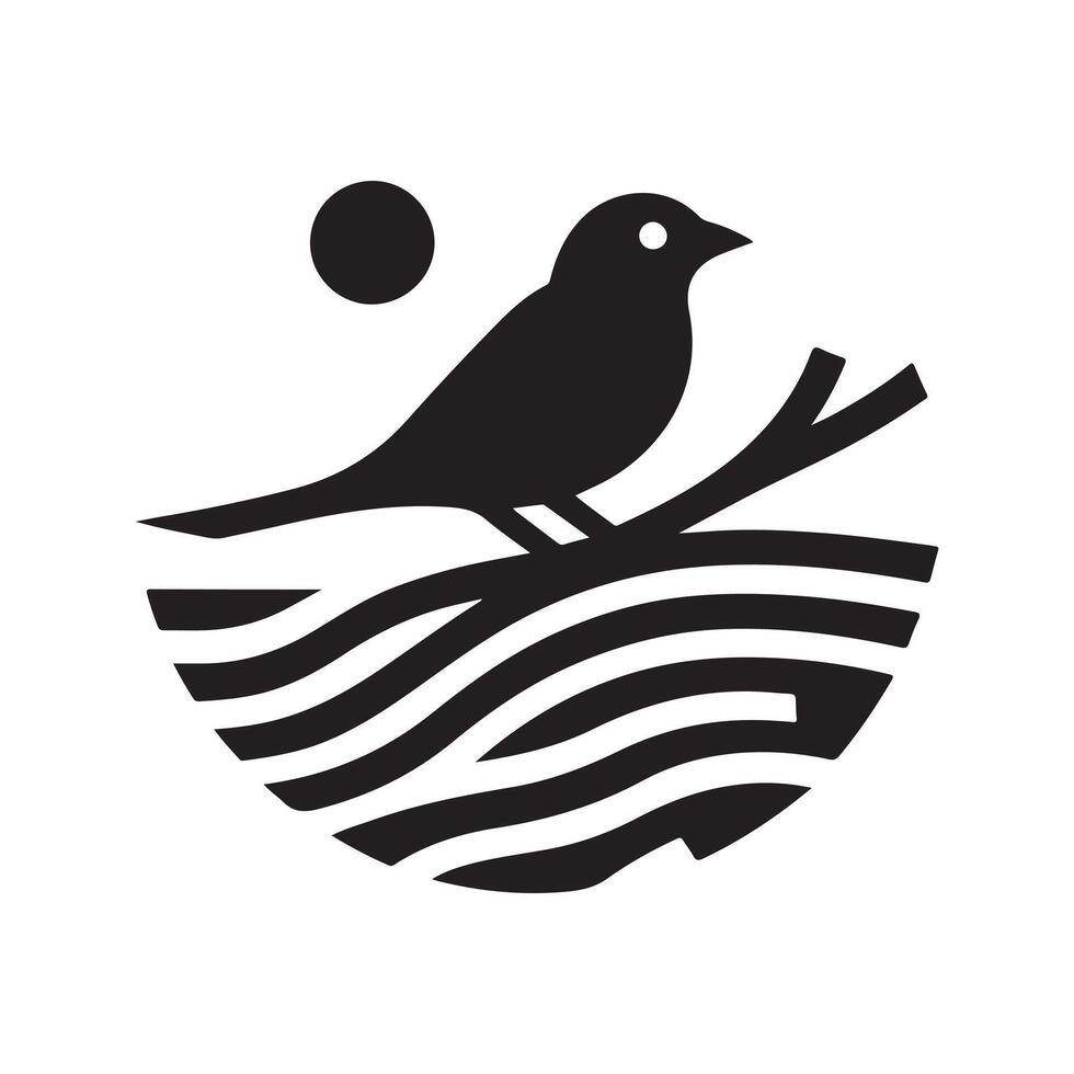 Stunning Weaver Bird Black vector