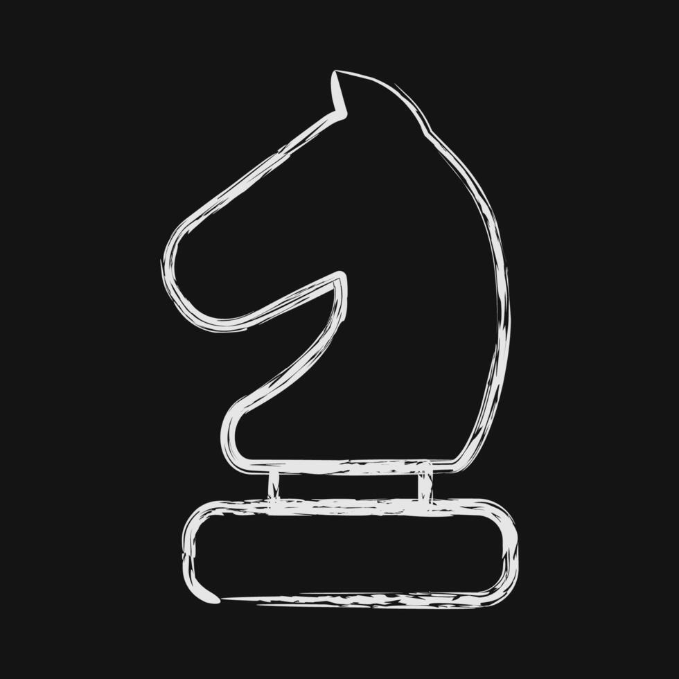 Icon chess. Sports elements. Icon in chalk style. vector
