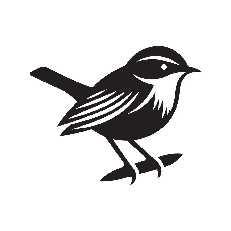 Professional Warbler Bird Illustration vector