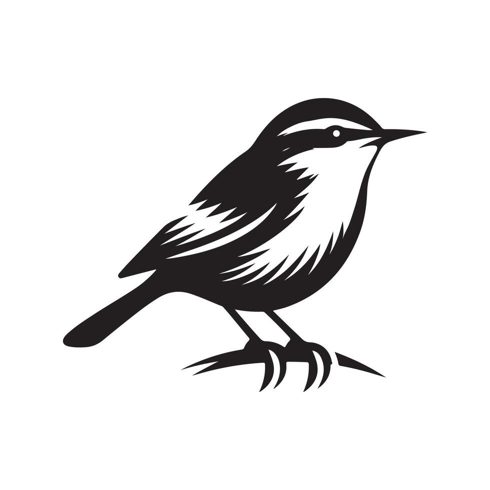Warbler Bird Art for Creative Use vector