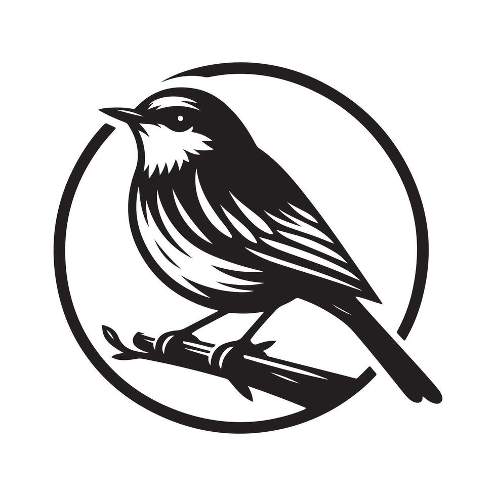 Black Warbler for Prints and Posters vector