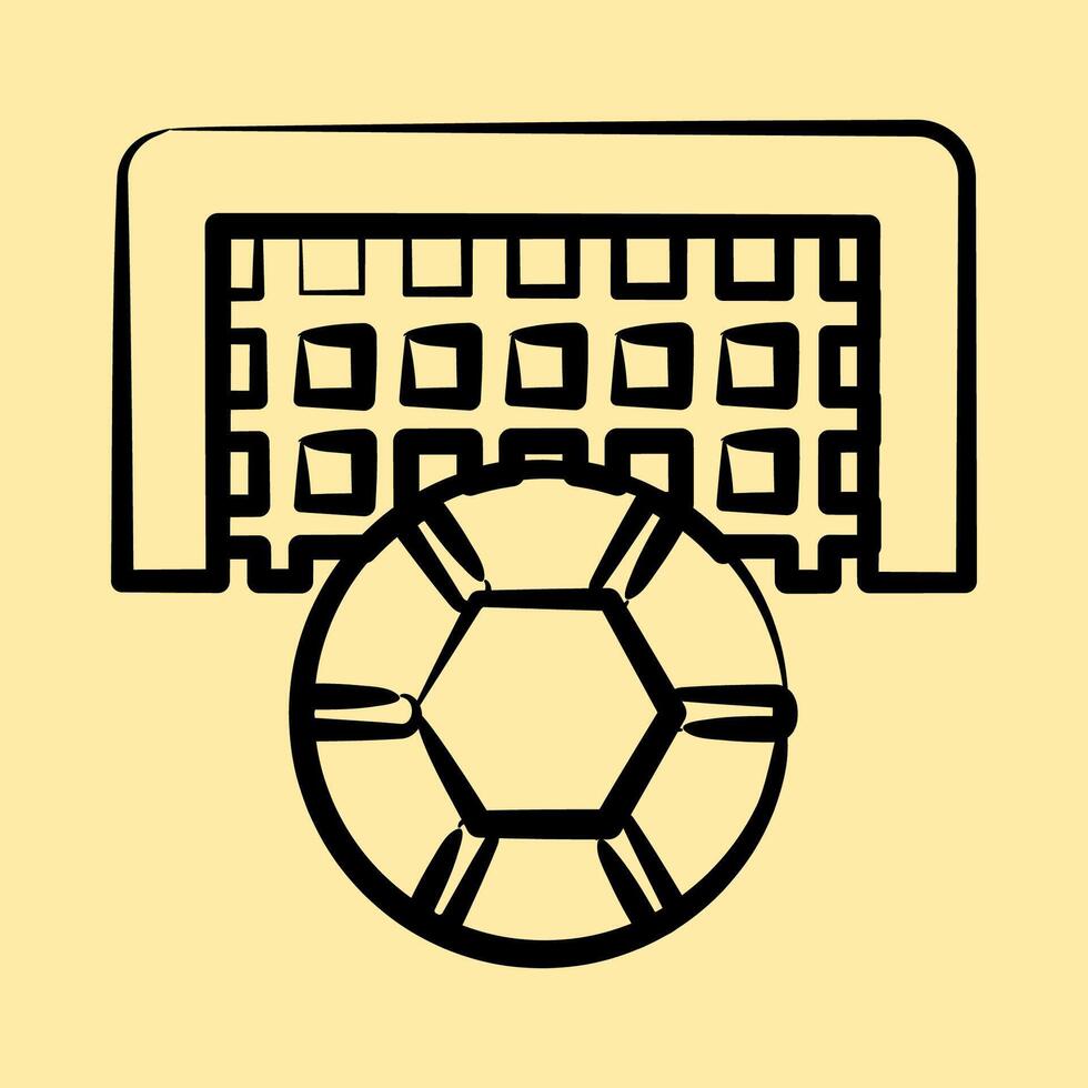 Icon football. Sports elements. Icon in hand drawn style. vector