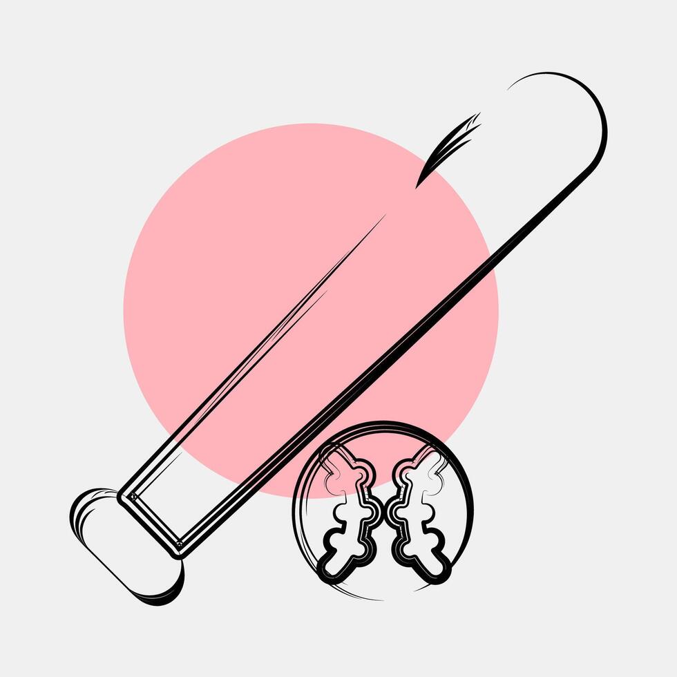 Icon baseball. Sports elements. Icon in color spot style. vector