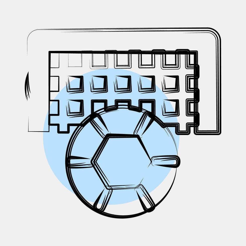 Icon football. Sports elements. Icon in color spot style. vector