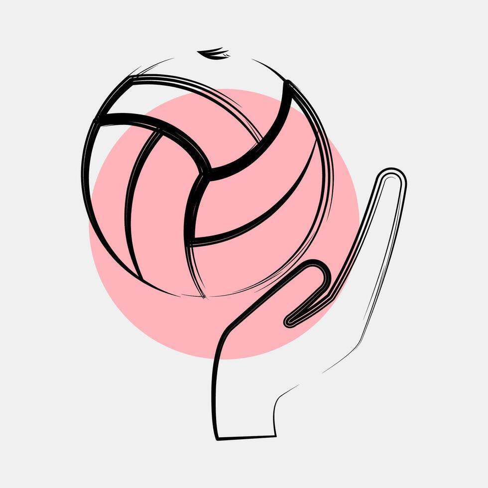 Icon volleyball. Sports elements. Icon in color spot style. vector