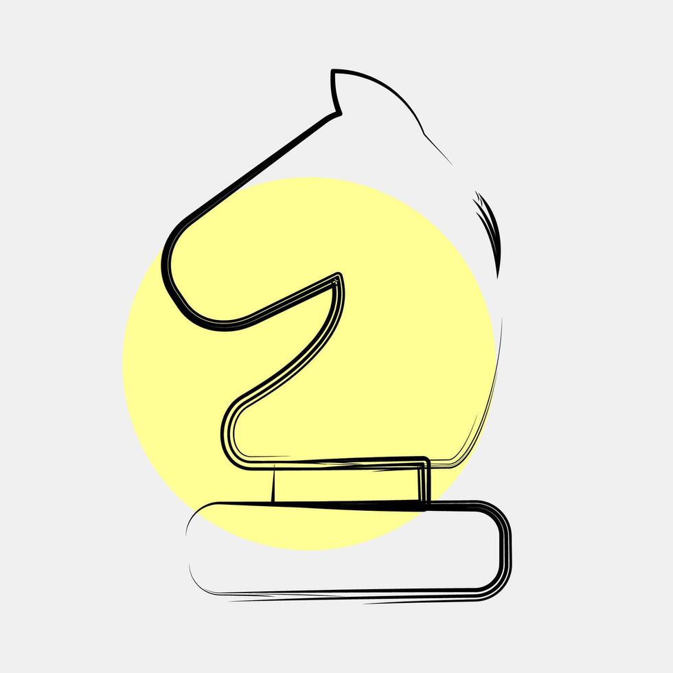 Icon chess. Sports elements. Icon in color spot style. vector