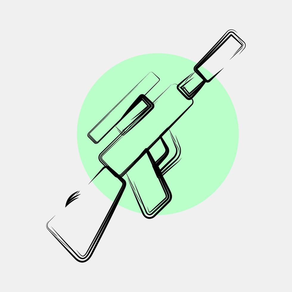Icon shooting. Sports elements. Icon in color spot style. vector