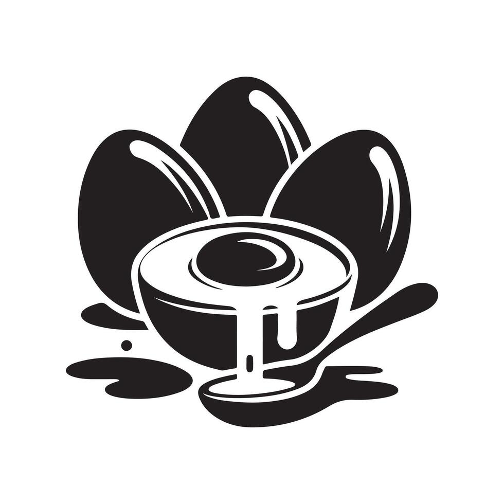 Stylish Eggs Black Design vector
