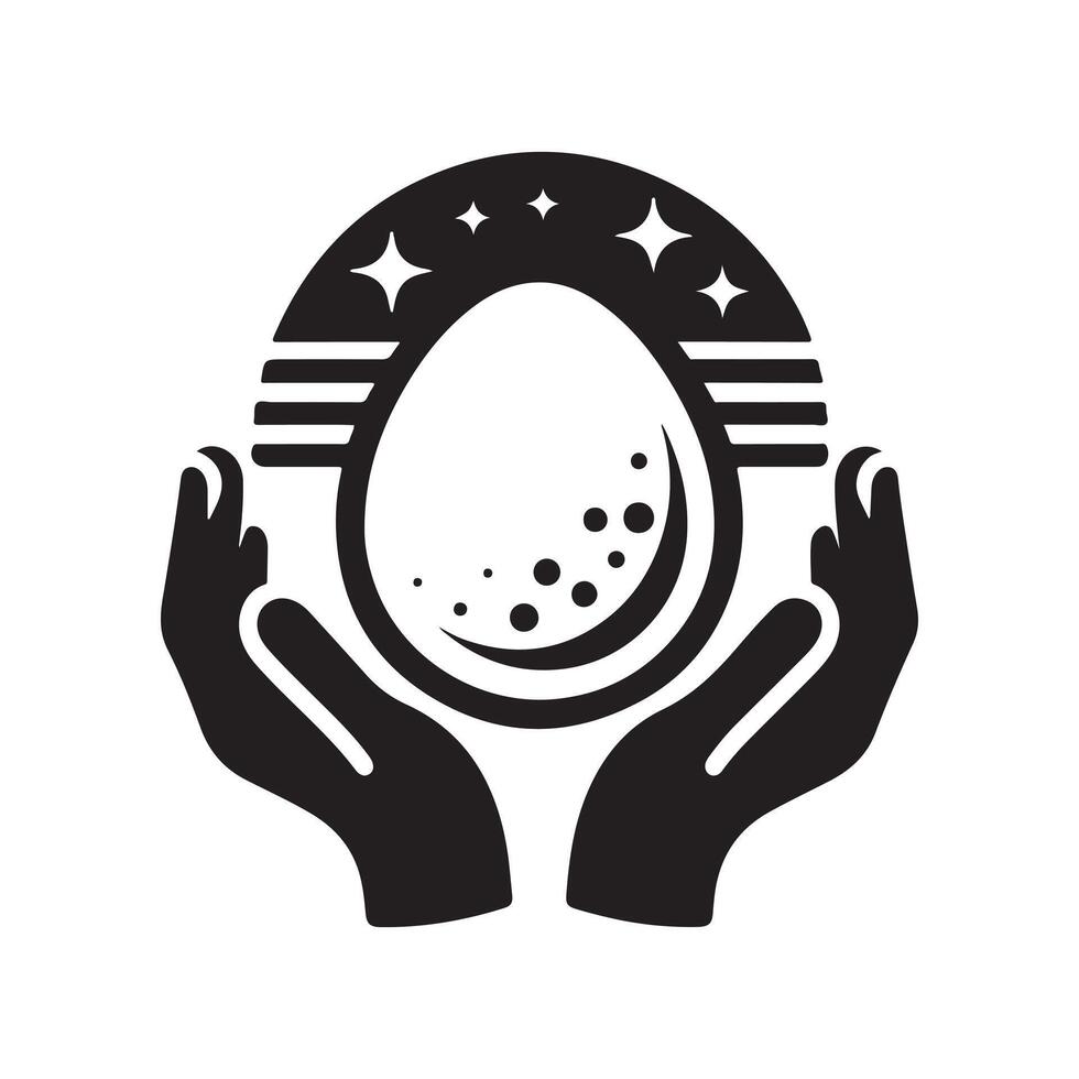 Editable Black Eggs Silhouette vector
