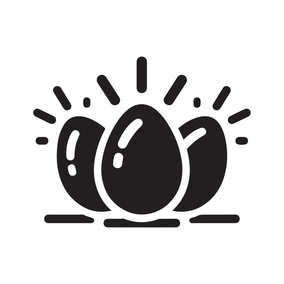 Silhouette of Black Eggs for Web vector