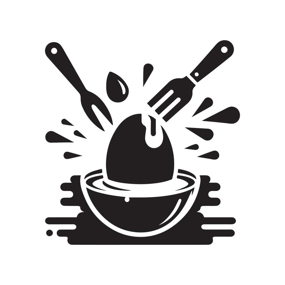 Eggs Black Silhouette for Printing vector
