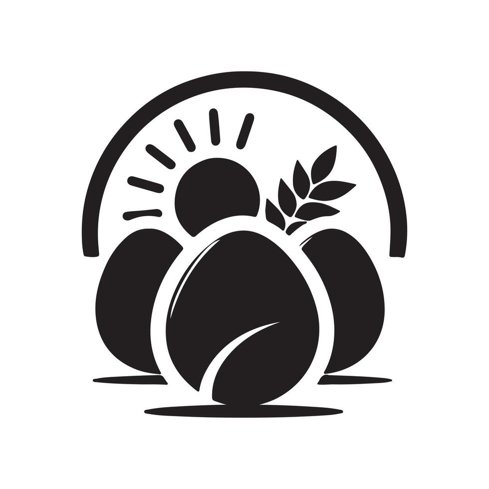 Eggs Black Art for Web Elements vector
