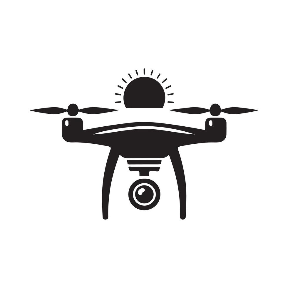Drone Black Art for Web Design vector