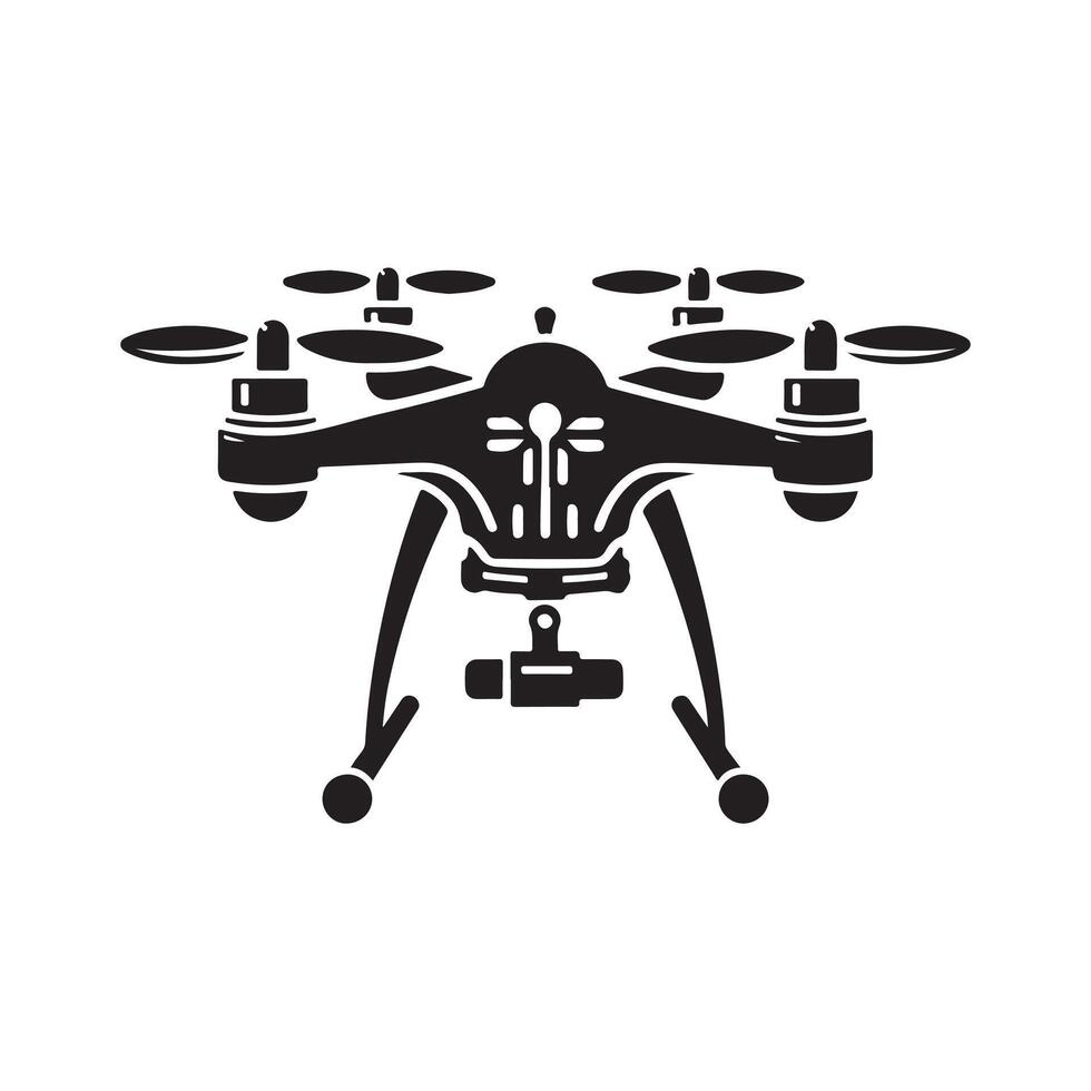 High Resolution Drone Black vector