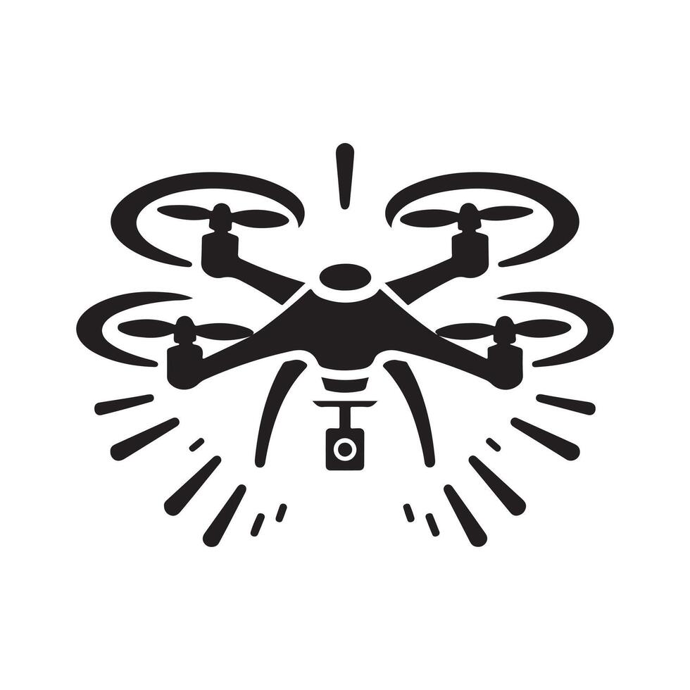 Drone Black for Thumbnails vector