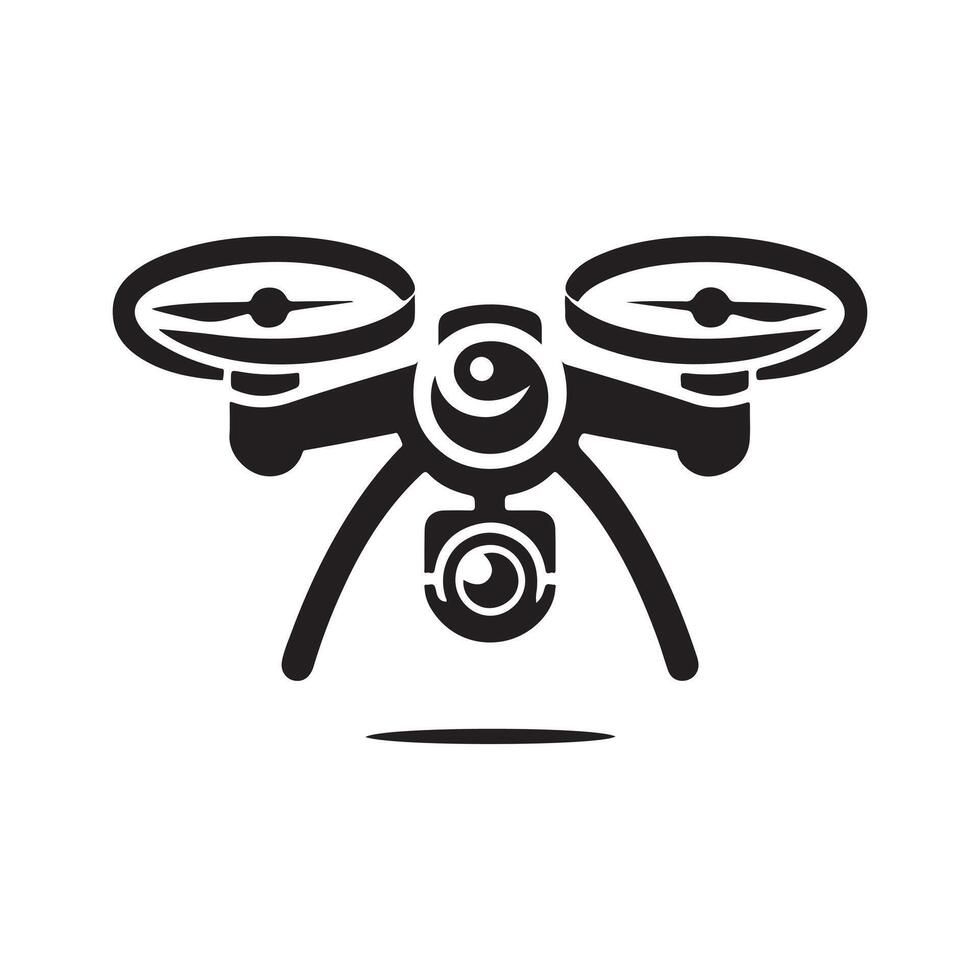 Drone Black for Multimedia Projects vector