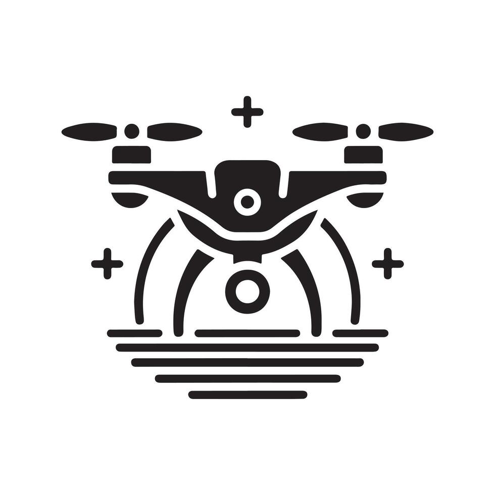 Stylish Drone Black Graphic vector
