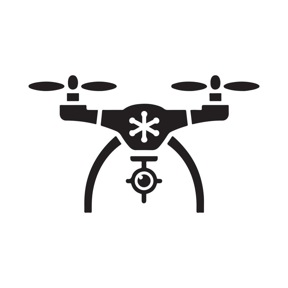 Drone Black Silhouette Graphic vector