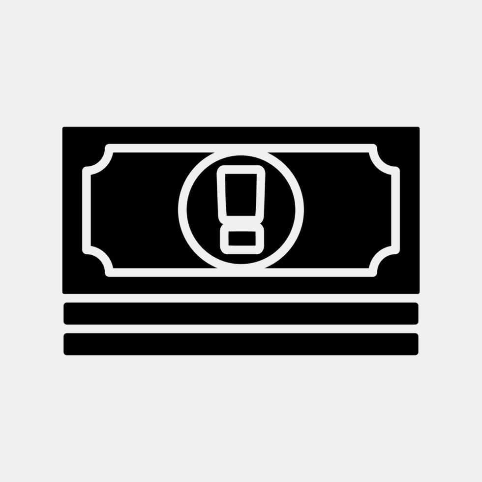 Icon crisis. Economy elements. Icon in glyph style. vector
