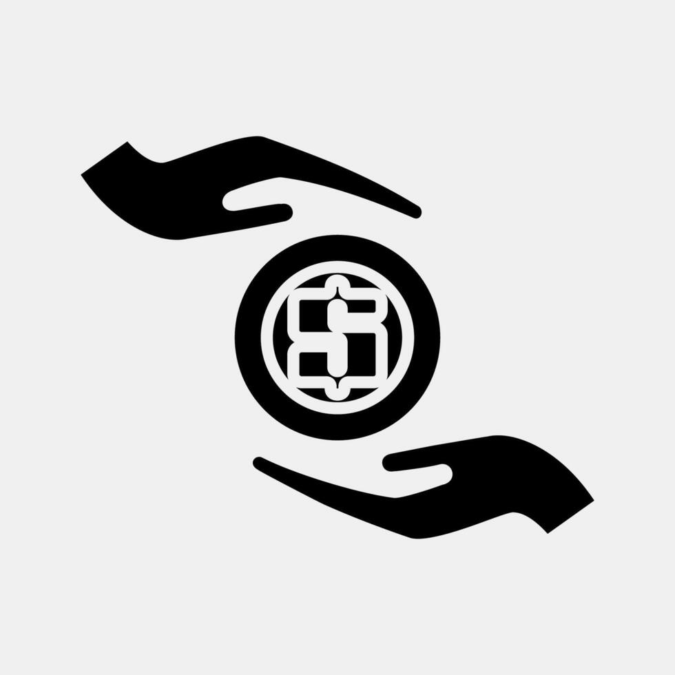 Icon payment. Economy elements. Icon in glyph style. vector