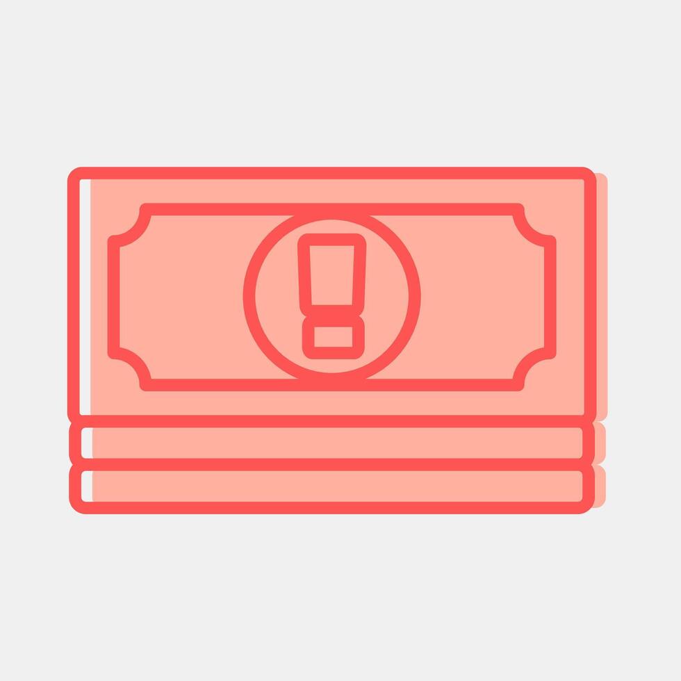 Icon crisis. Economy elements. Icon in two tone style. vector