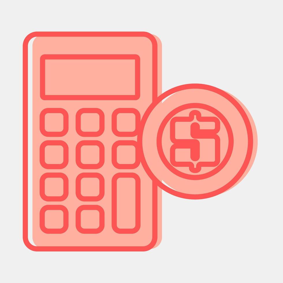 Icon accounting. Economy elements. Icon in two tone style. vector