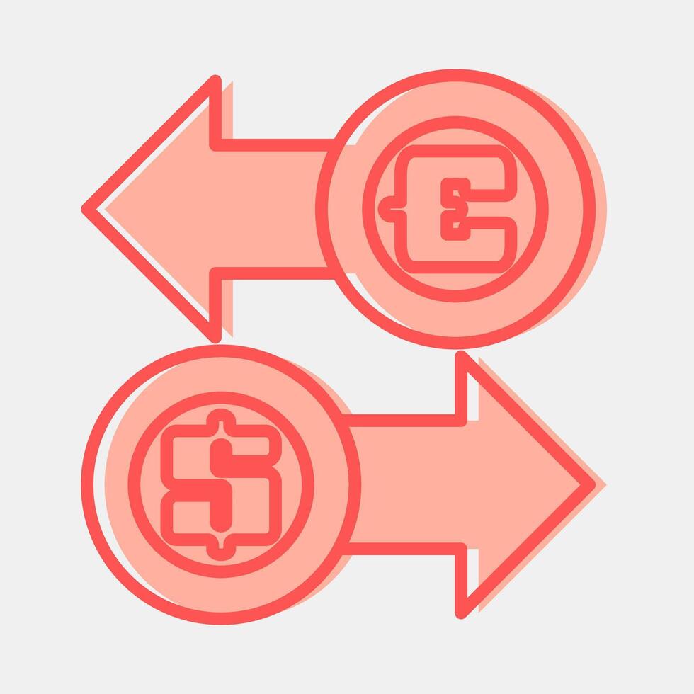 Icon exchange. Economy elements. Icon in two tone style. vector