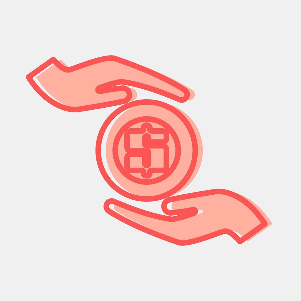 Icon payment. Economy elements. Icon in two tone style. vector