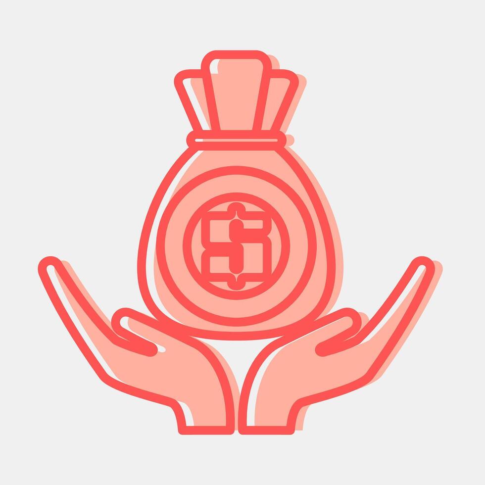 Icon investment. Economy elements. Icon in two tone style. vector